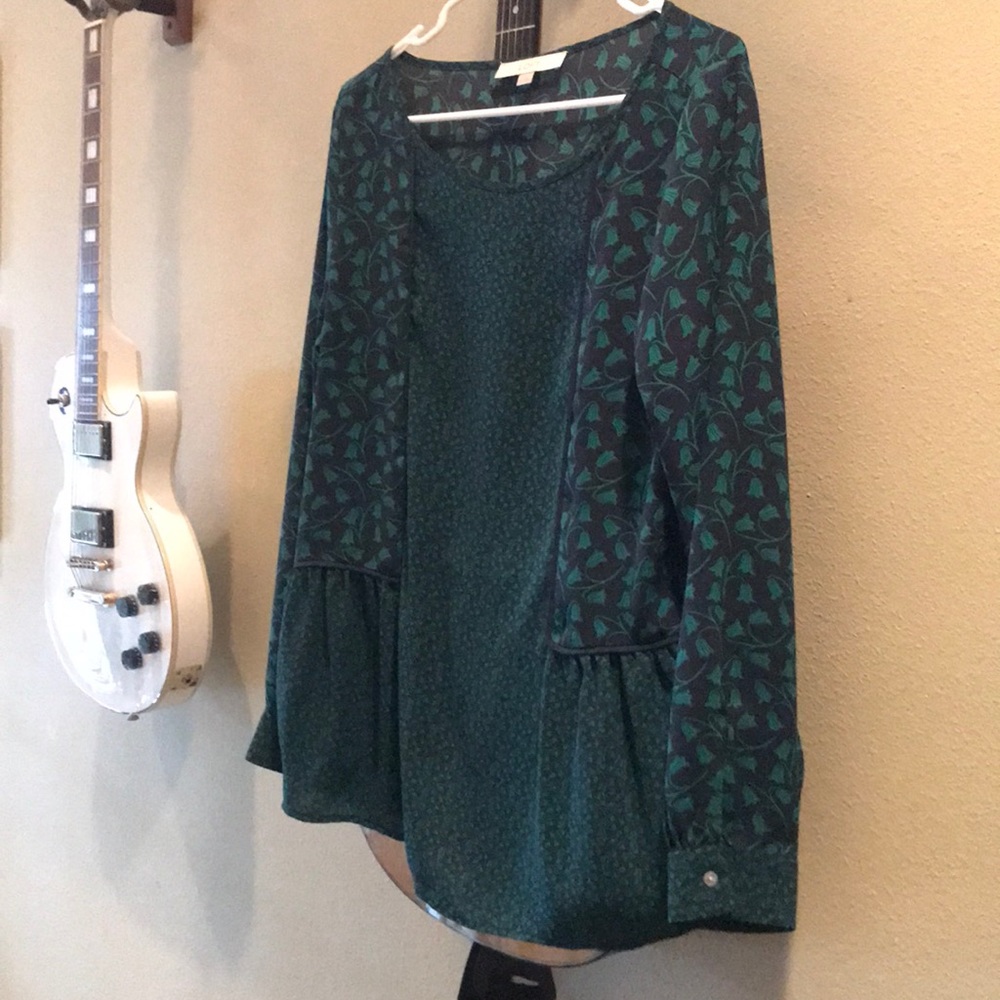 LOFT Prairie Peplum Top